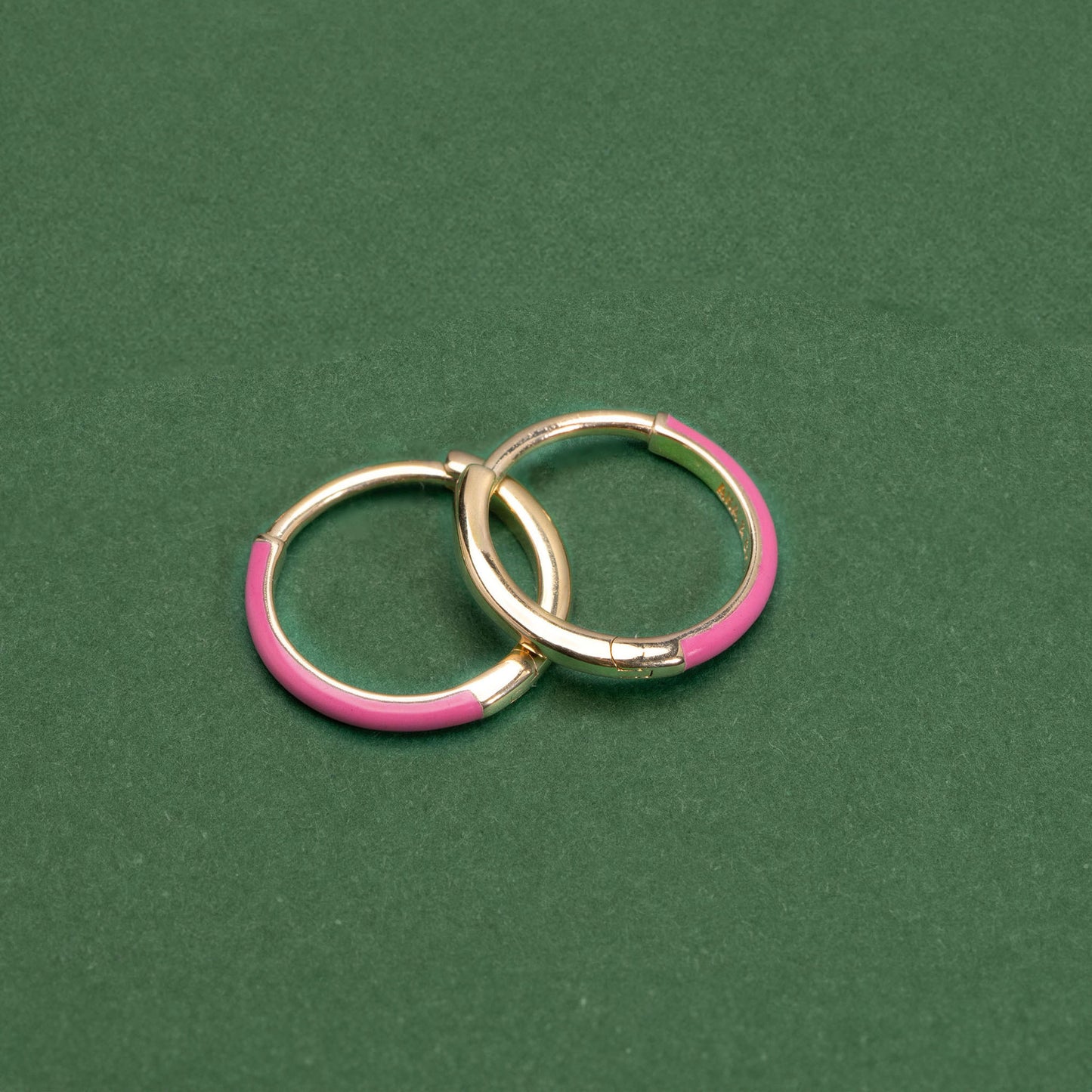 Mini créoles Serena laqué rose