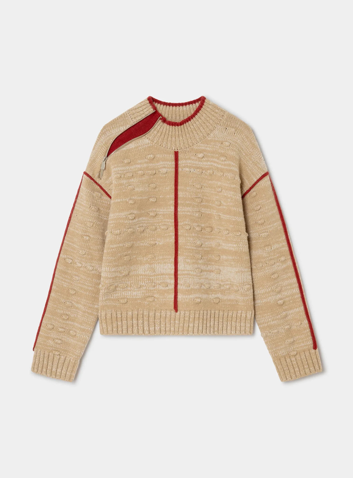 Ribes Beige Textured Knit