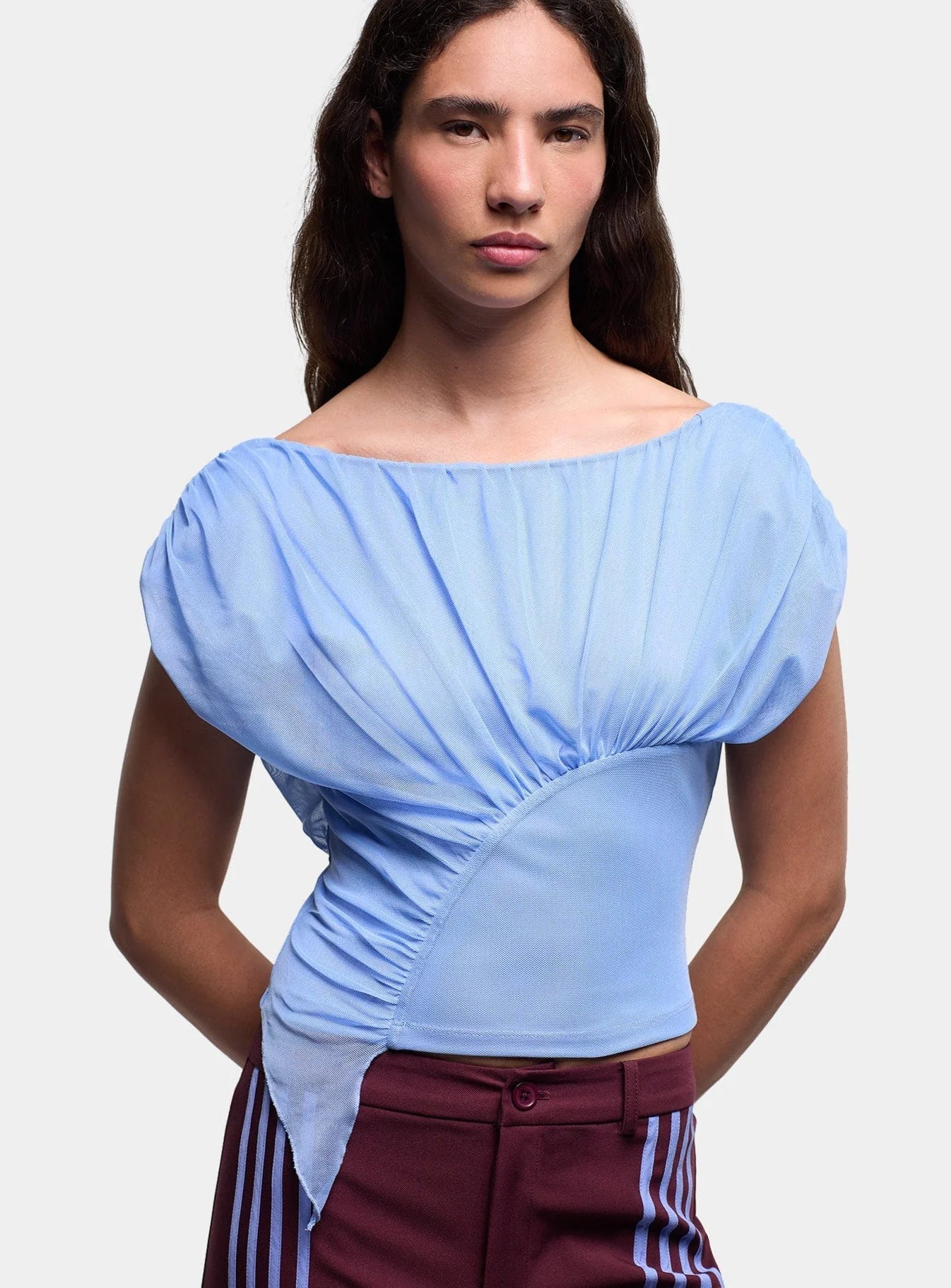 Top Gemini bleu clair