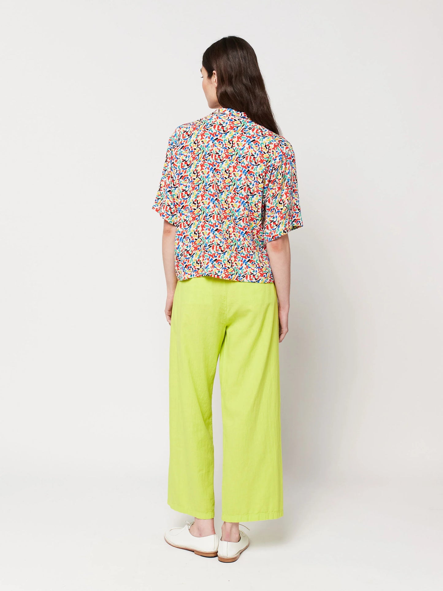 Pantalon vert citron à pinces