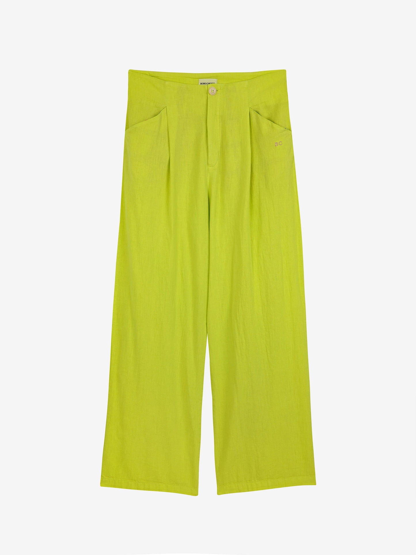 Pantalon vert citron à pinces