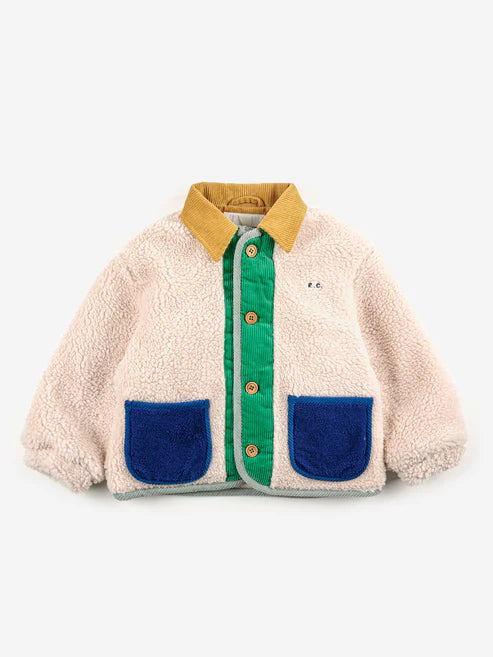 Veste mouton color block