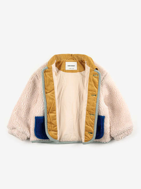 Veste mouton color block