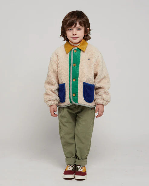 Veste mouton color block