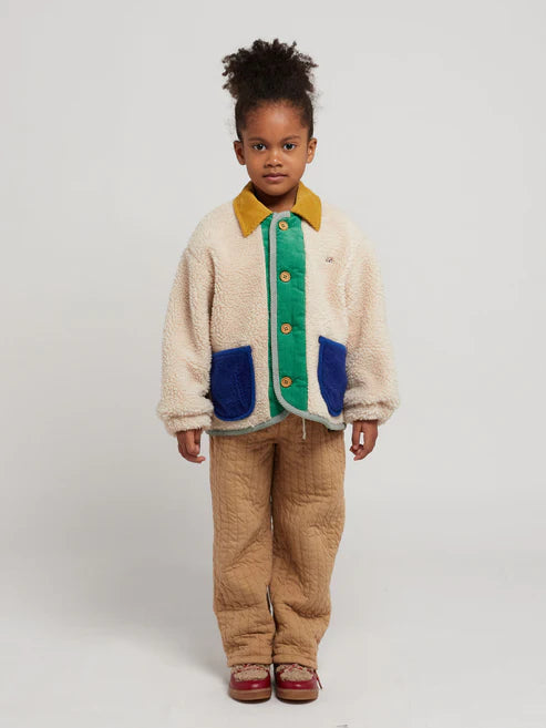 Veste mouton color block