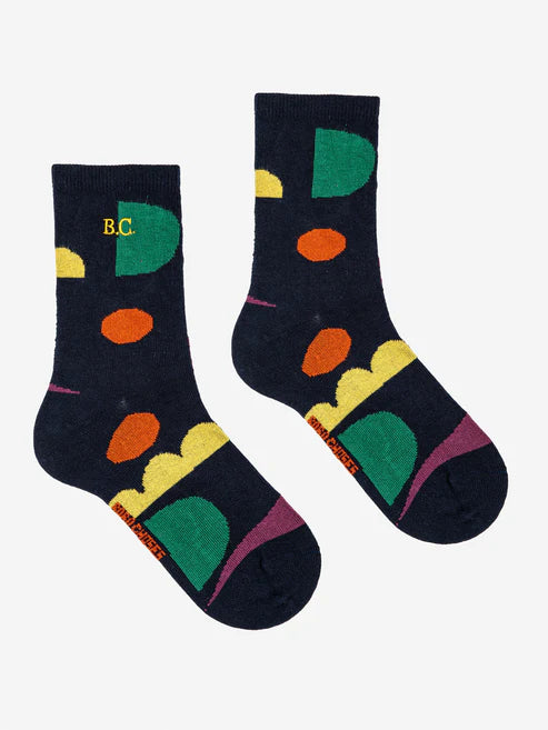 Chaussettes formes multicolores
