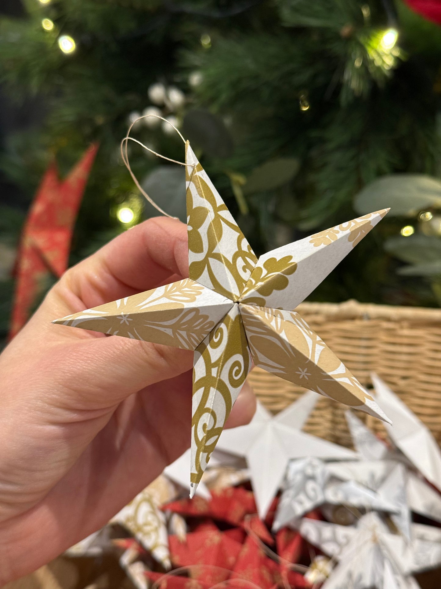 Étoile de Noël en papier