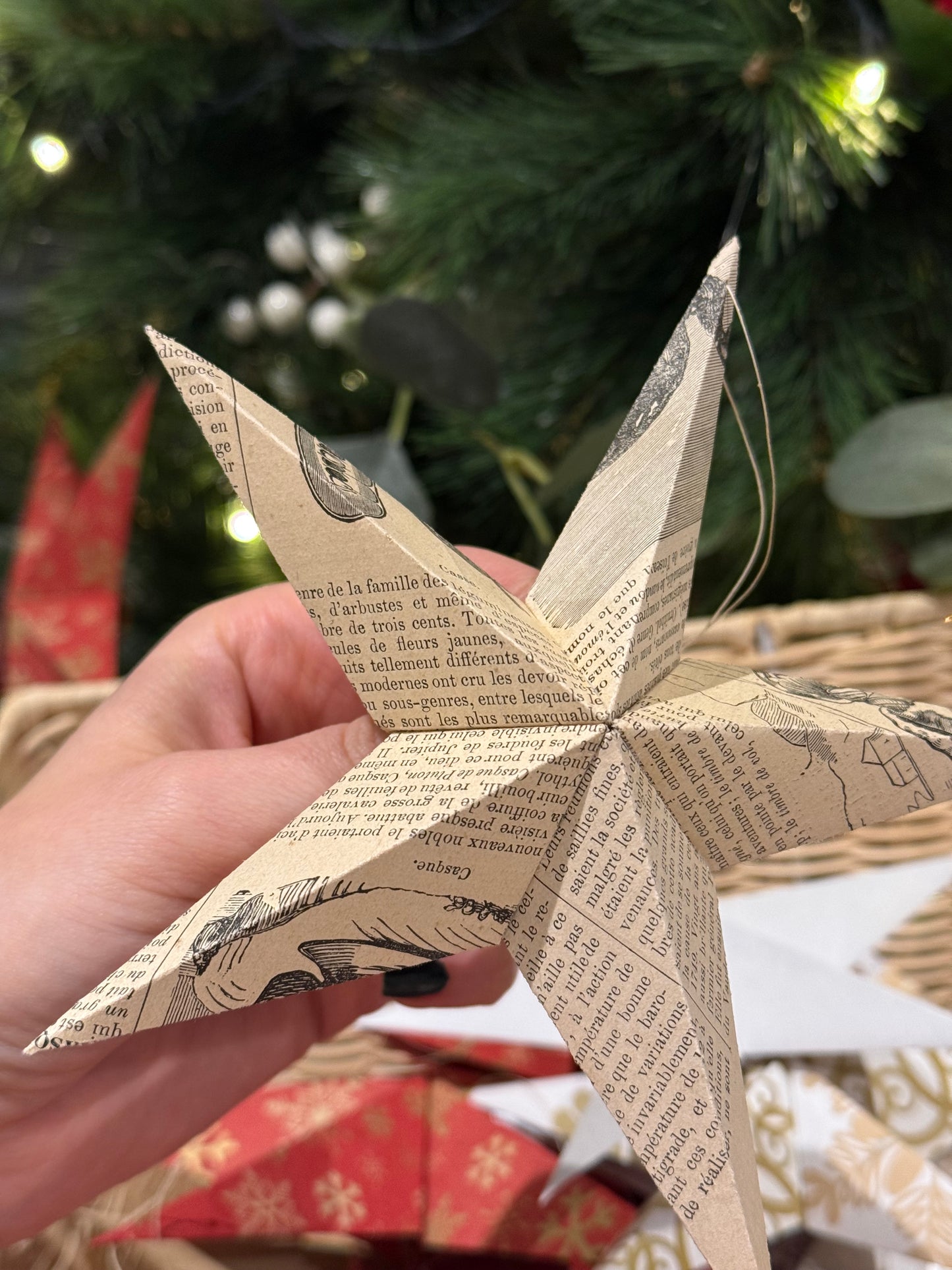 Étoile de Noël en papier