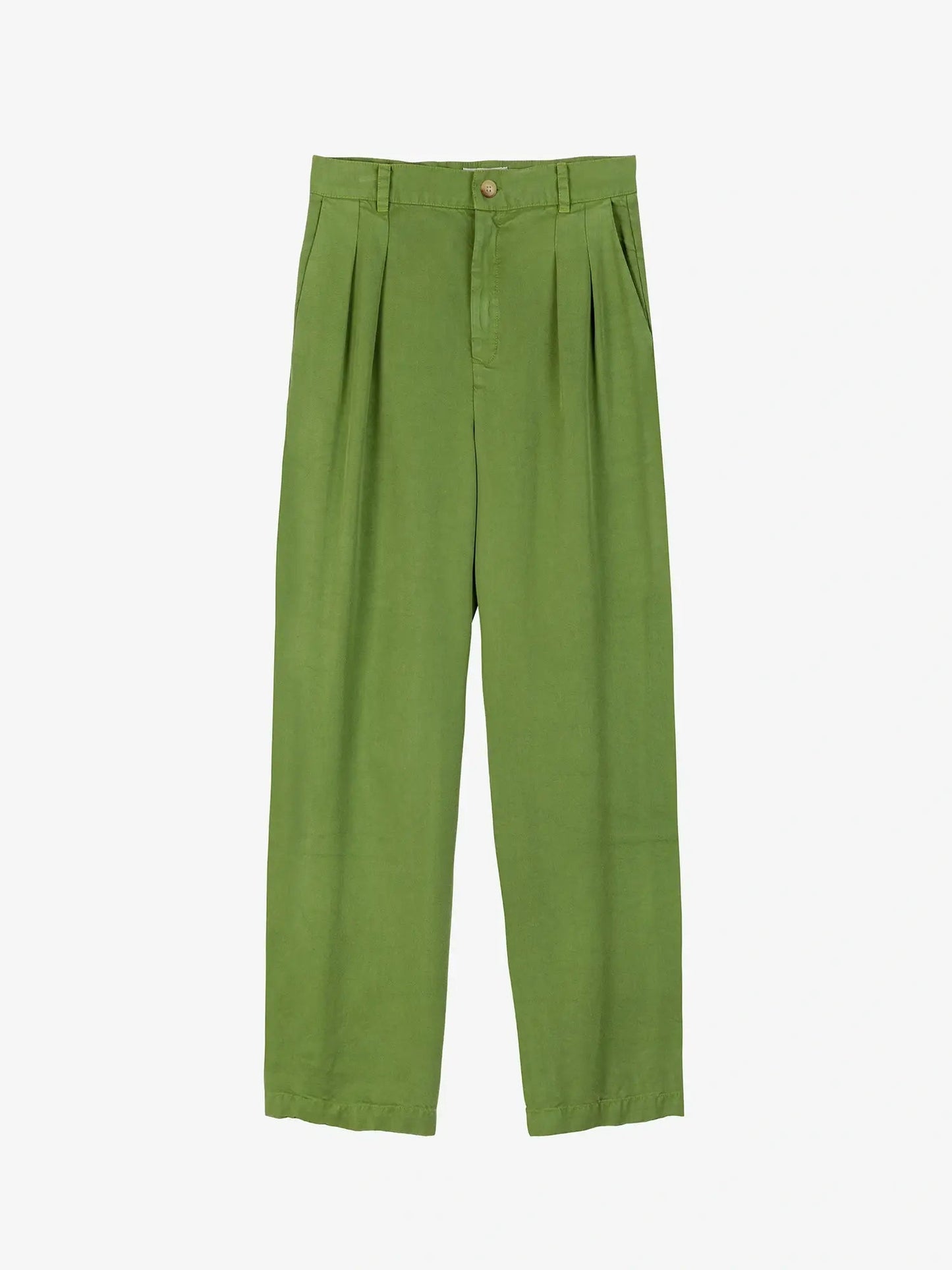 Pantalon carotte à plis