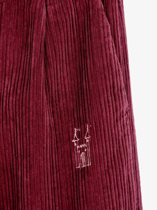 Reste 1 ! Pantalon velours bordeaux