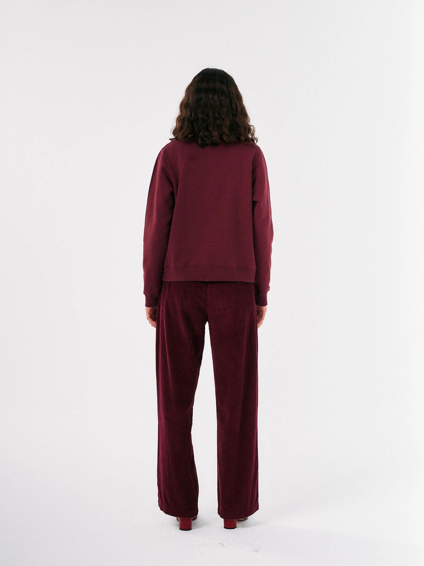 Reste 1 ! Pantalon velours bordeaux