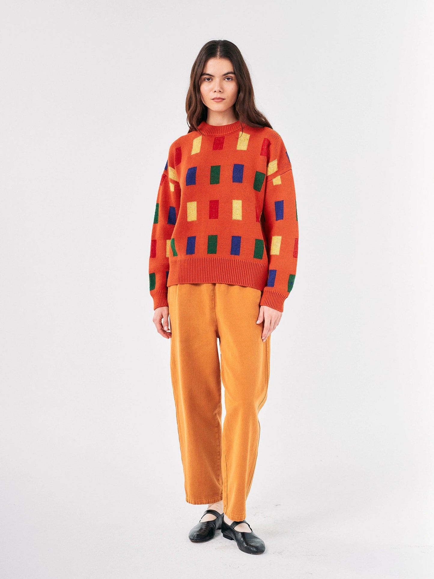 Pull jacquard color block