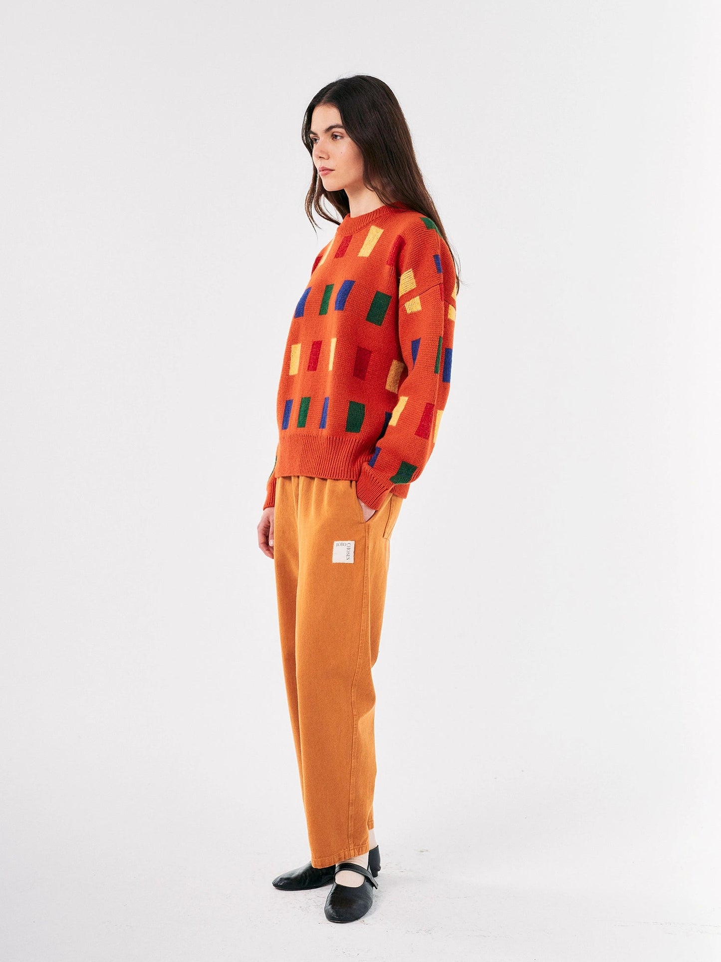 Pull jacquard color block