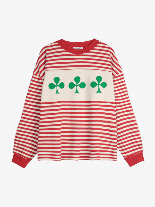 T-shirt décontracté rayé en tricot Shamrock