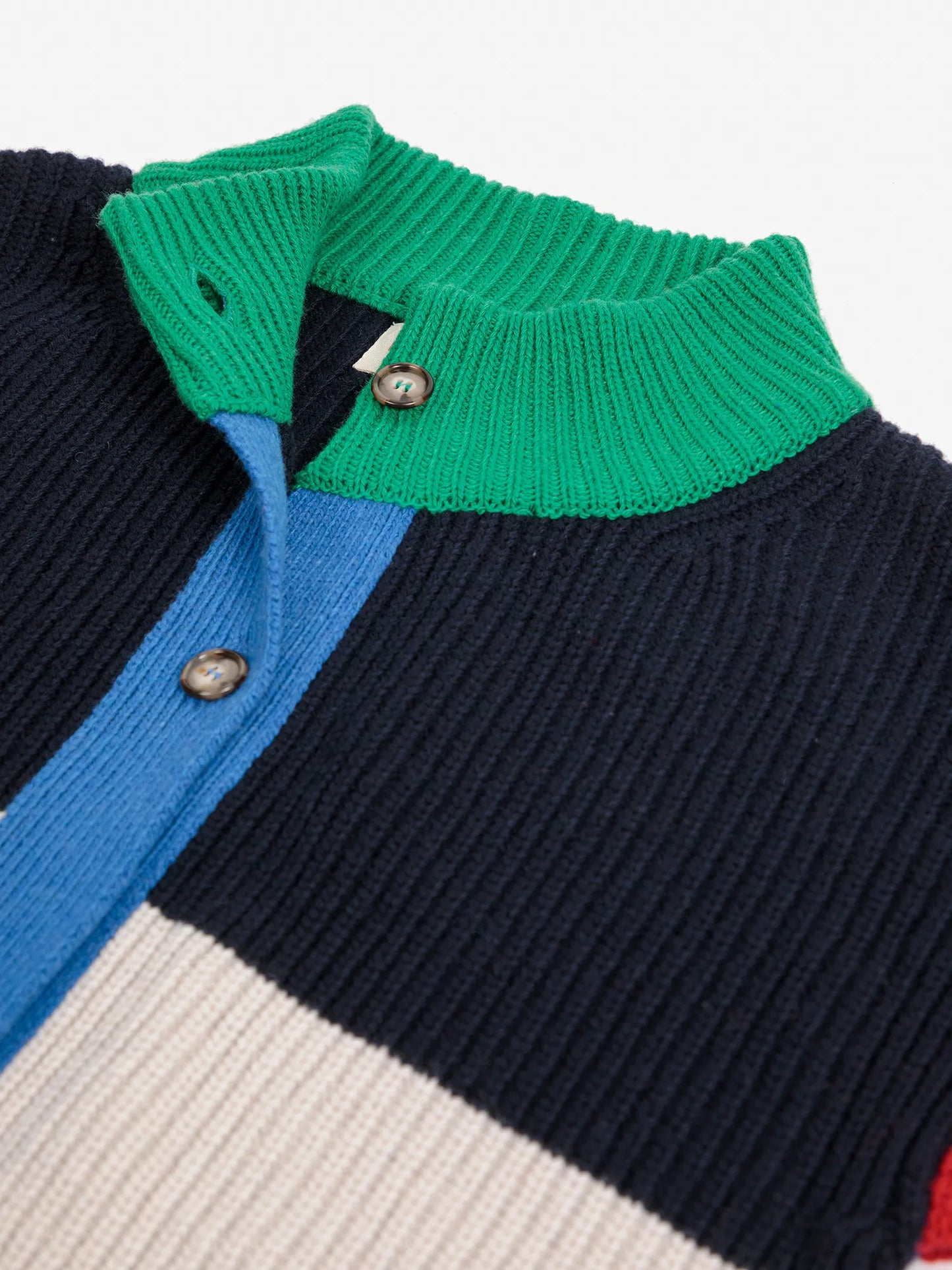 Cardigan à blocs de couleurs
