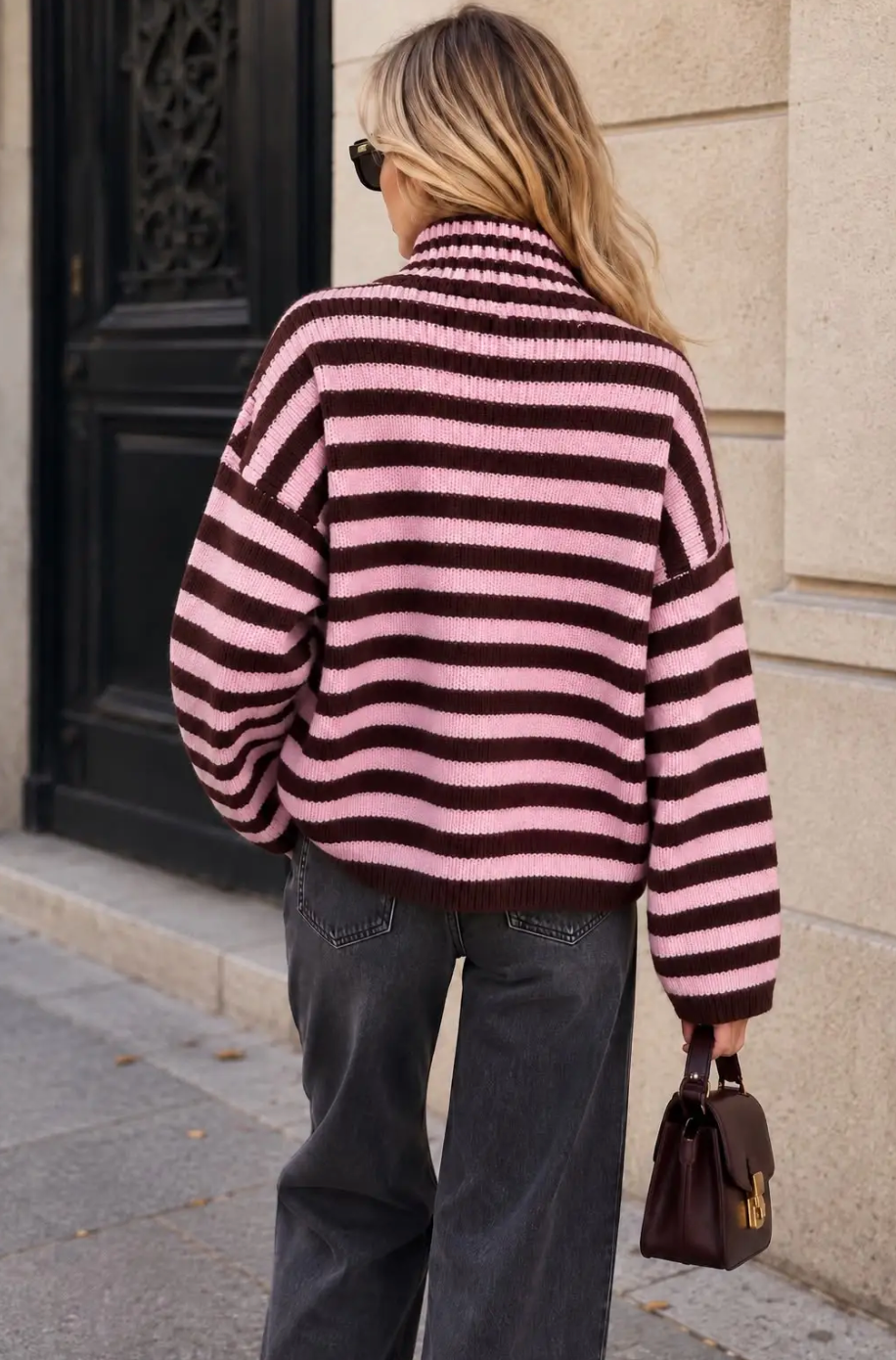 Gilet Zippé à Rayures