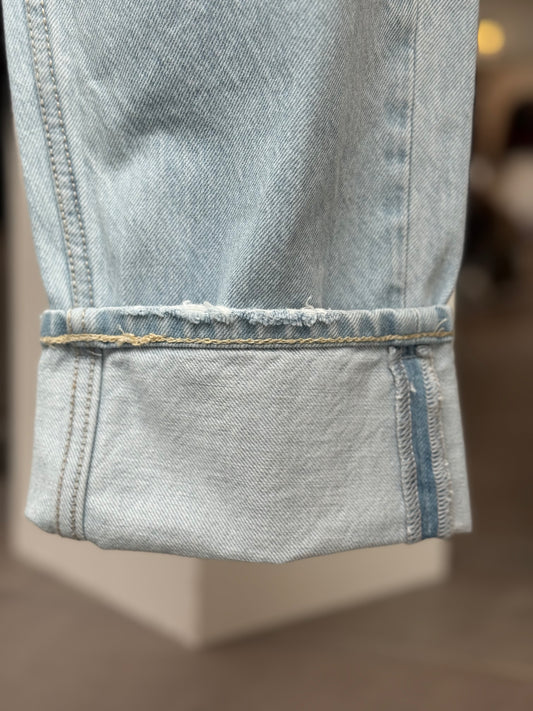 Denim Barrel ceinture tréssée