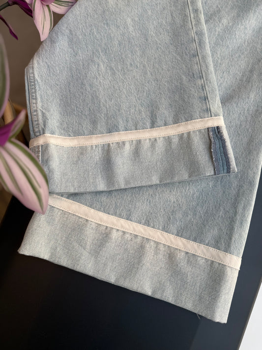 Denim Wide leg Turn up