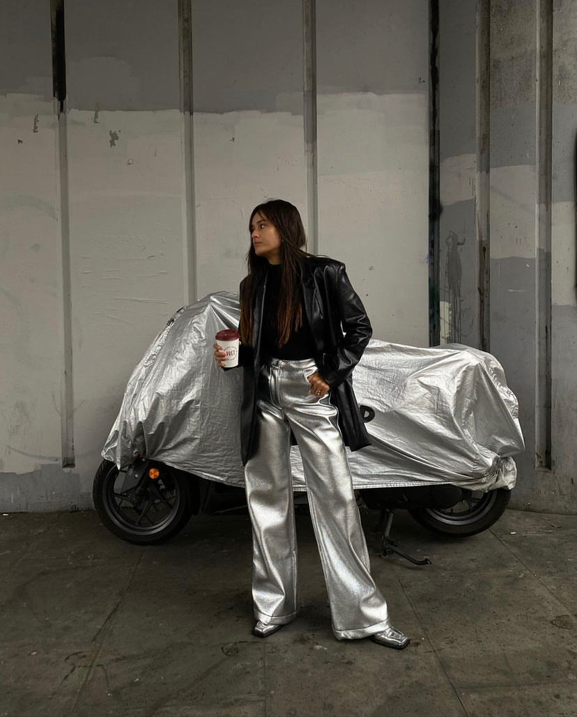 Pantalon argenté Studio 54