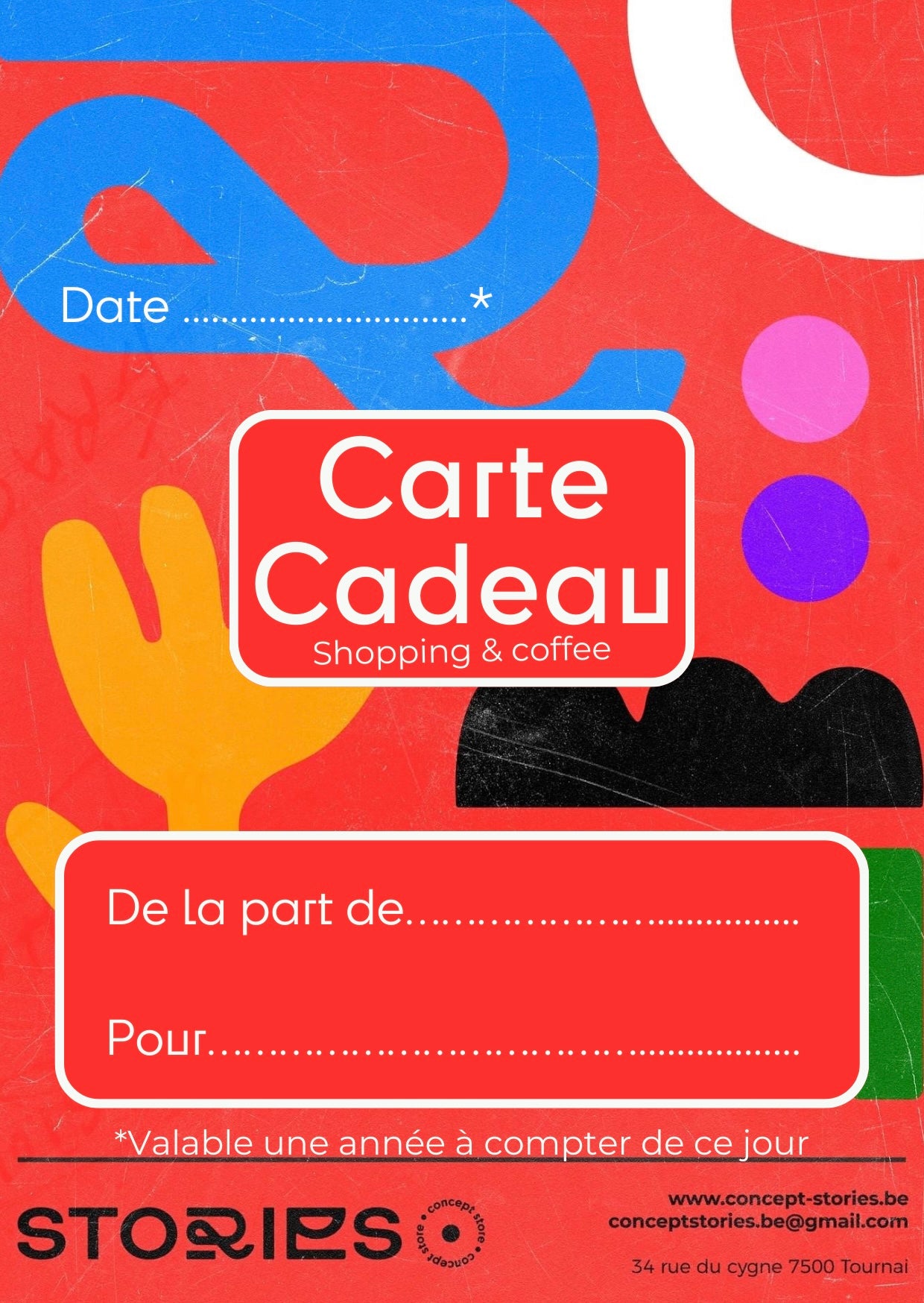 Carte cadeau Stories