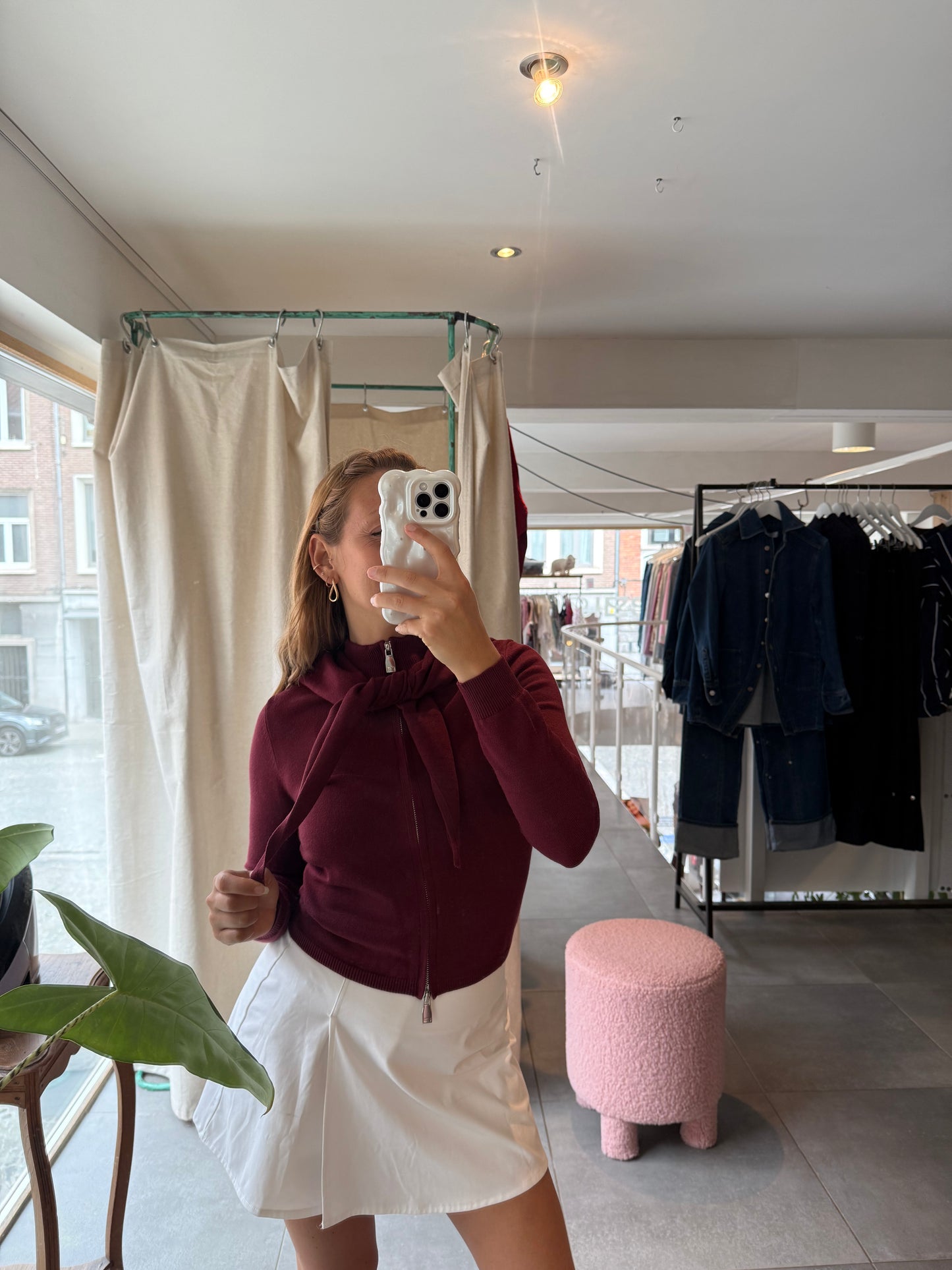Cardigan avec foulard
