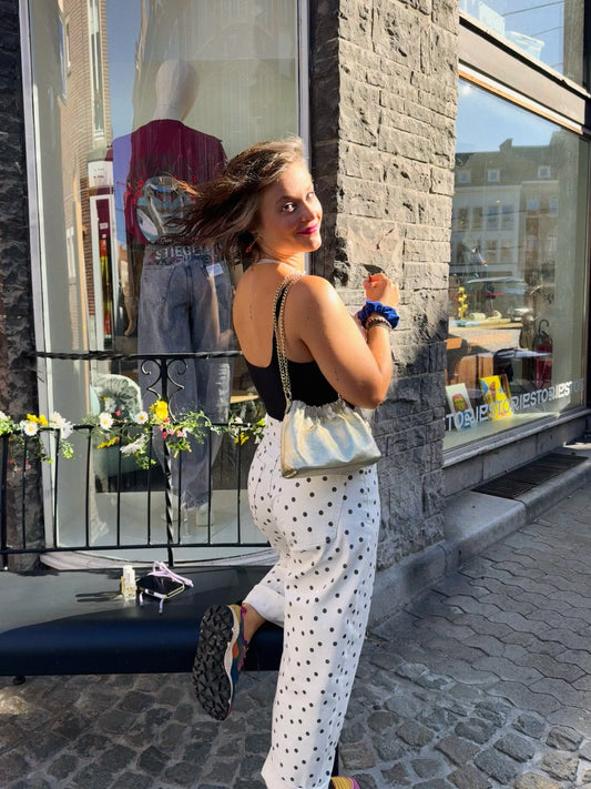 Reste 1 ! Balloon fit Polka Dots Beige Ecru