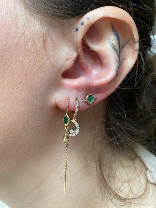 Boucles Longue et créole Lune