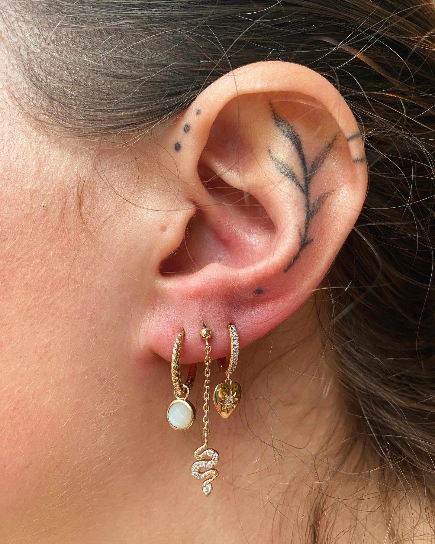 Mini créoles Lisa Pierre de Lune