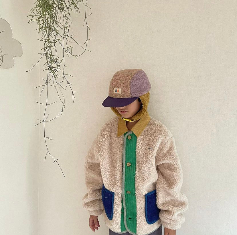 Veste mouton color block