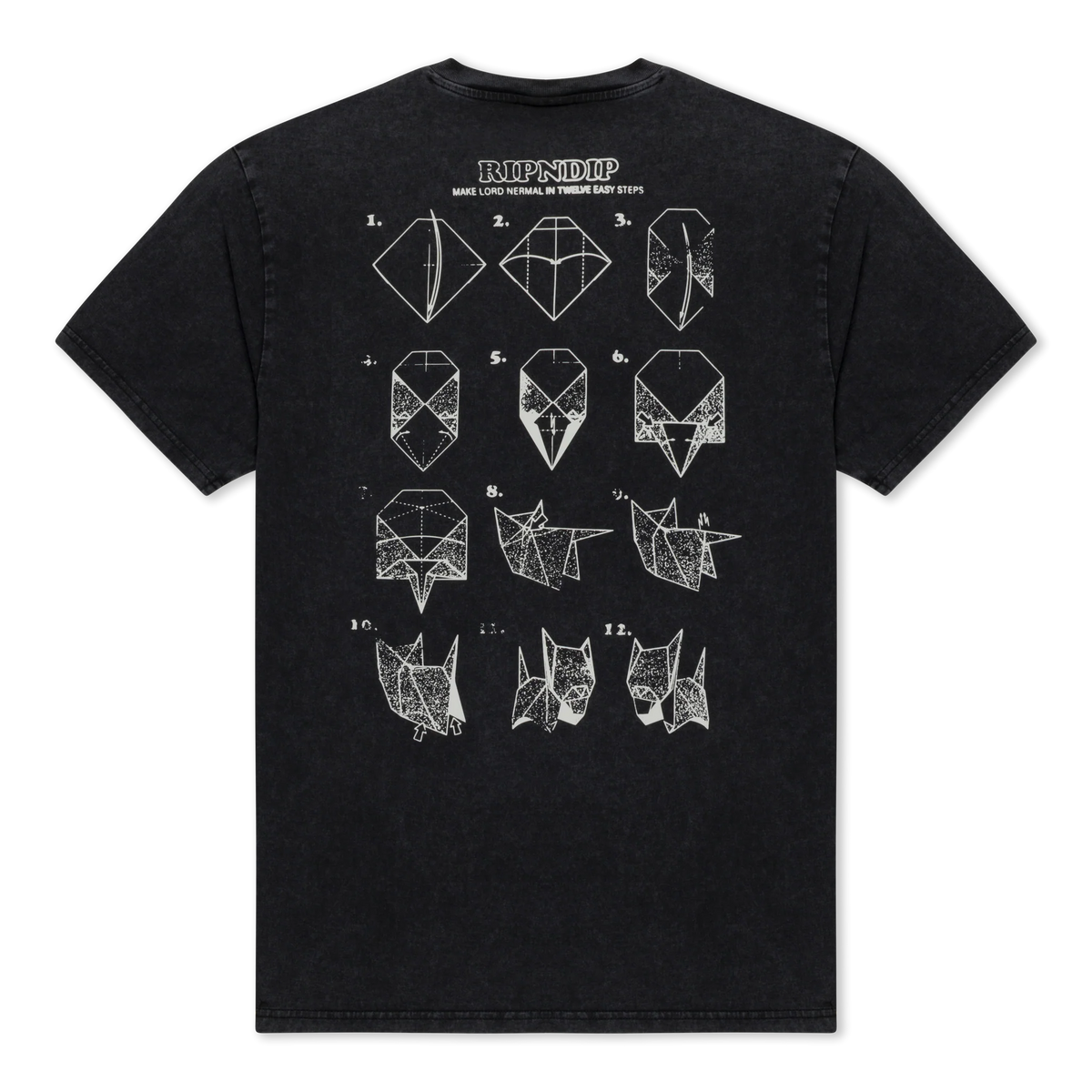 Ripndip Origami Tee (Black Vintage Wash)