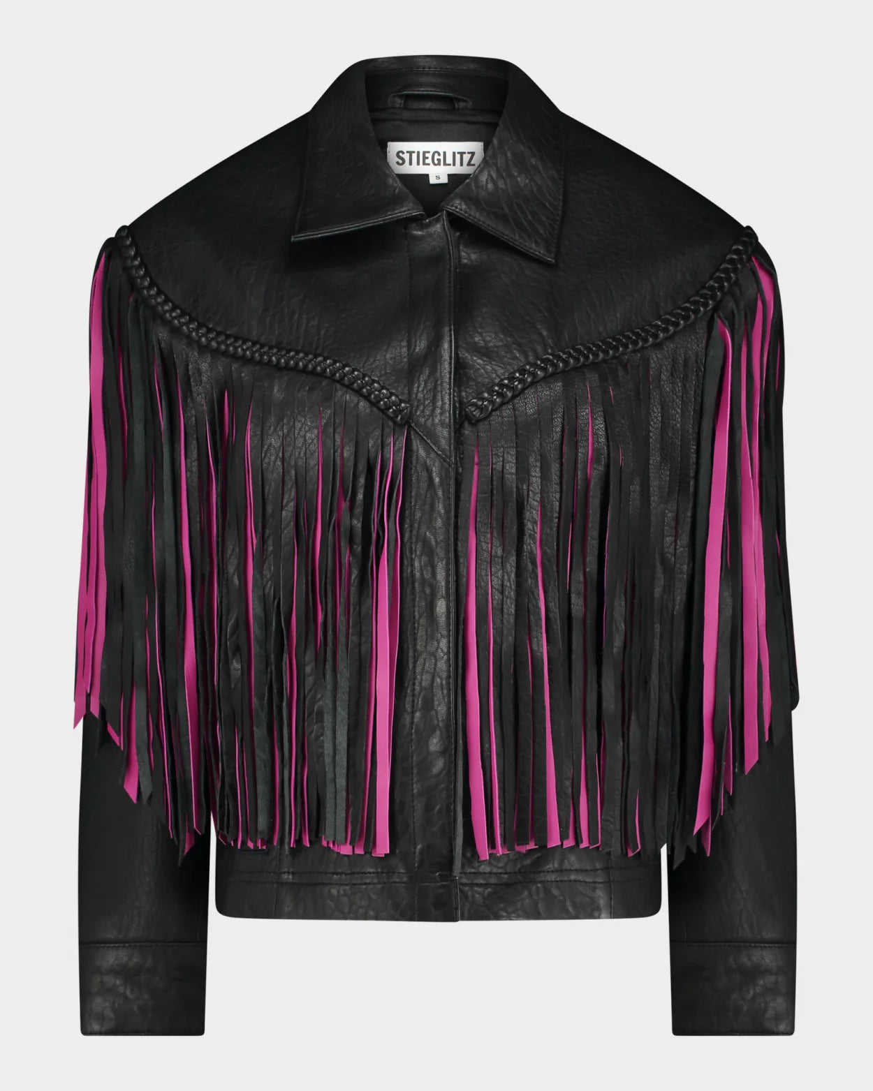 Reste 1 ! Veste à franges en cuir Janez