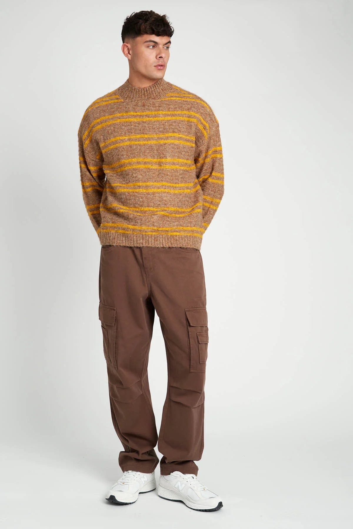 Pull en maille à rayures oversize unisexe