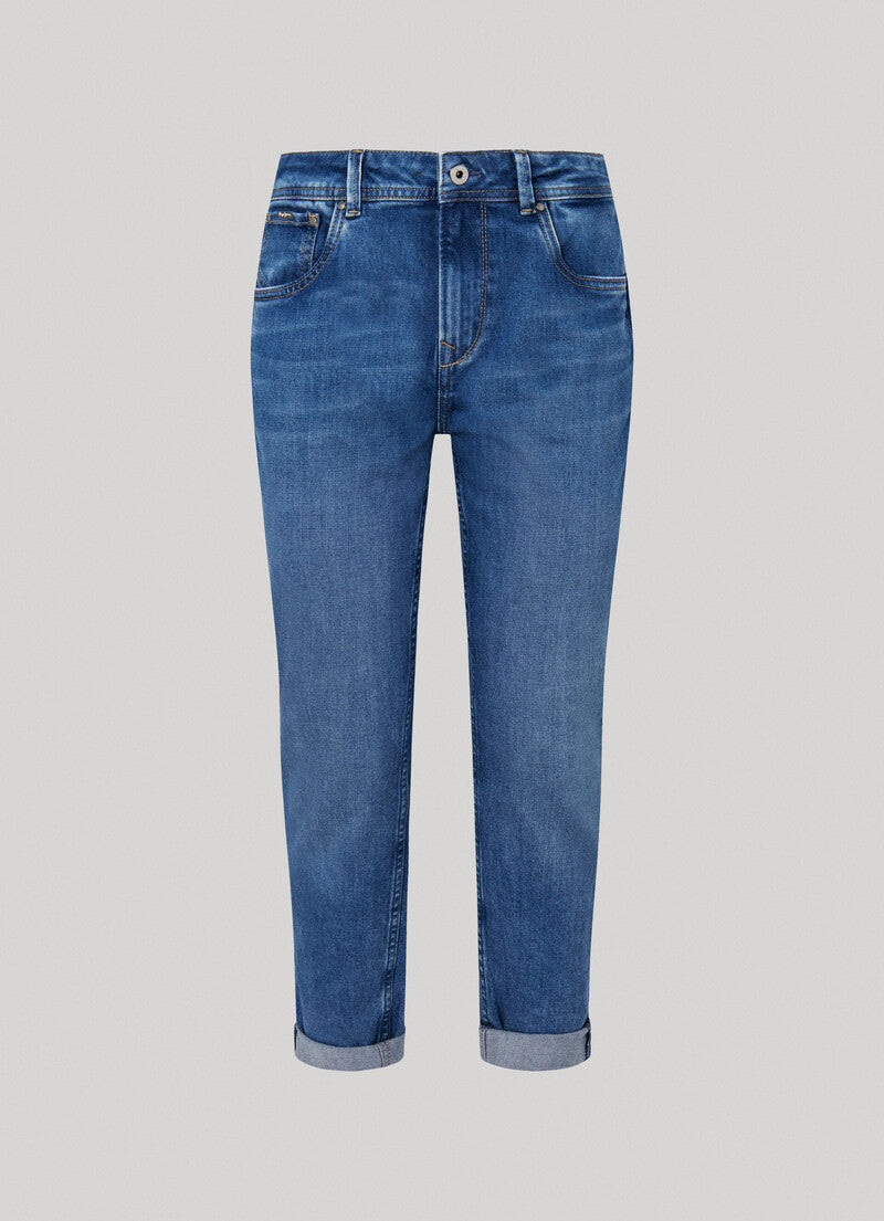 Jean Violet taille haute coupe relaxe