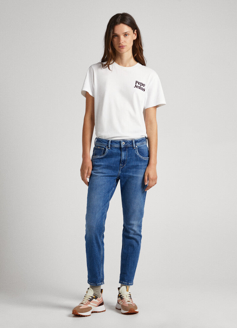 Jean Violet taille haute coupe relaxe