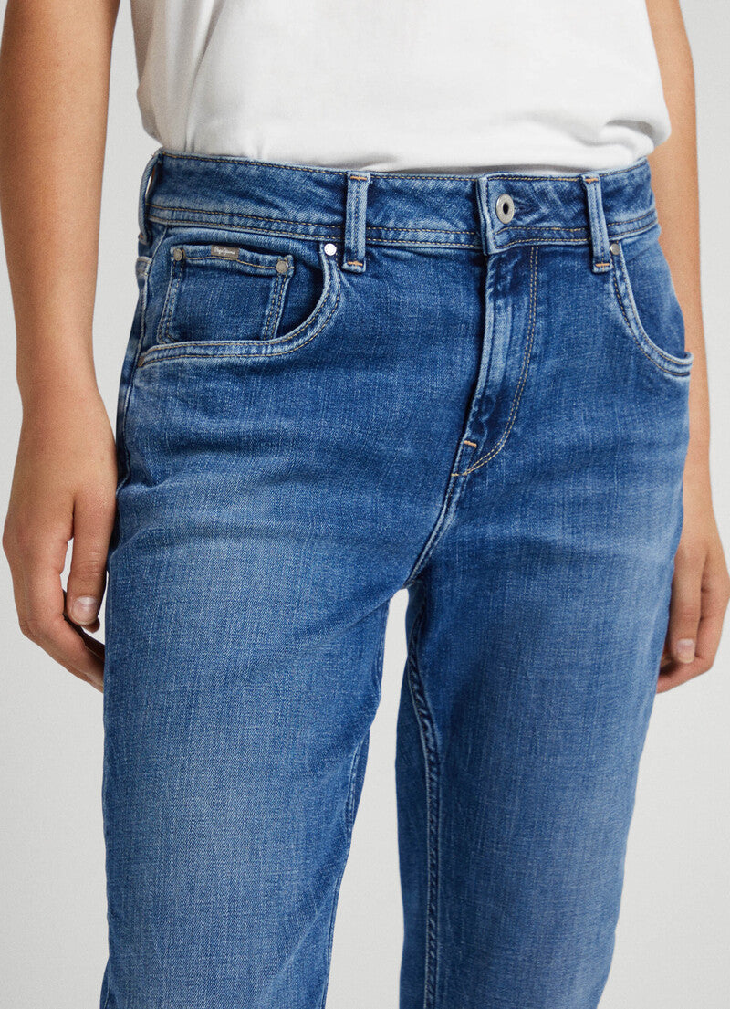 Jean Violet taille haute coupe relaxe