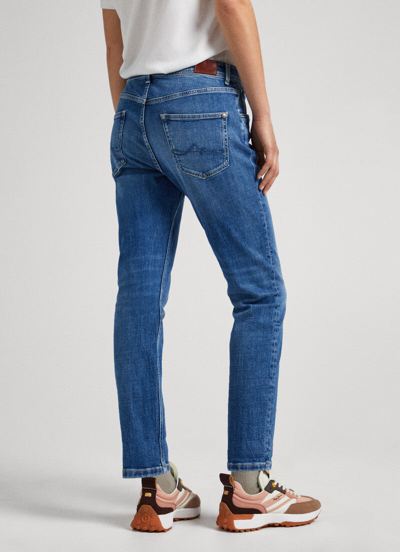 Jean Violet taille haute coupe relaxe