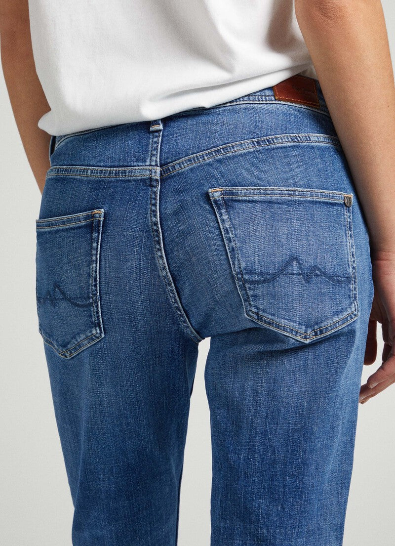 Jean Violet taille haute coupe relaxe