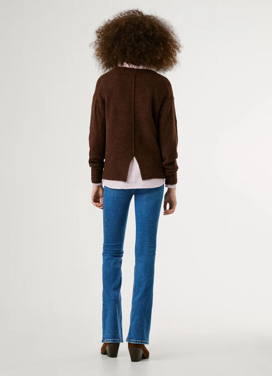 Reste 1 ! Pull Cecil brun