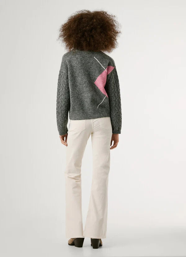 Cardigan à col v en maille