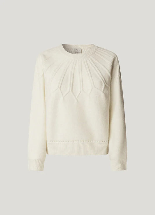 Pull col rond en maille