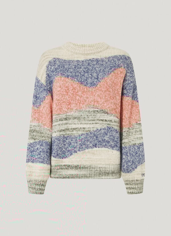 Reste 1 ! Pull en tricot à col rond
