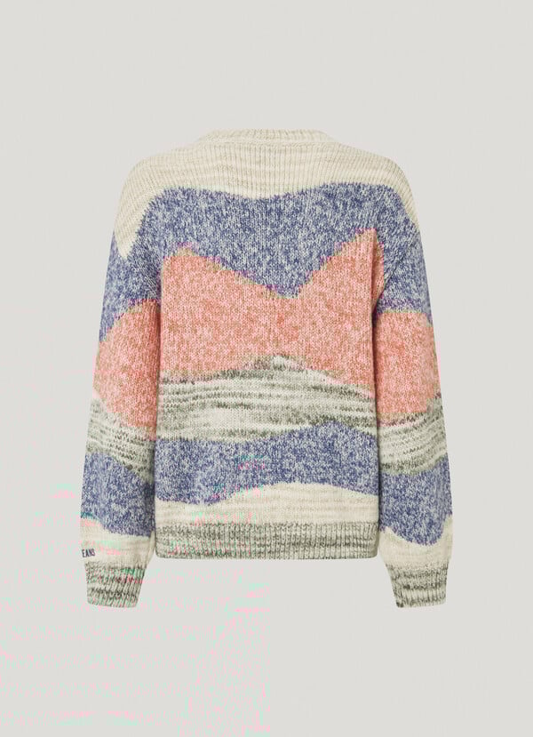 Reste 1 ! Pull en tricot à col rond