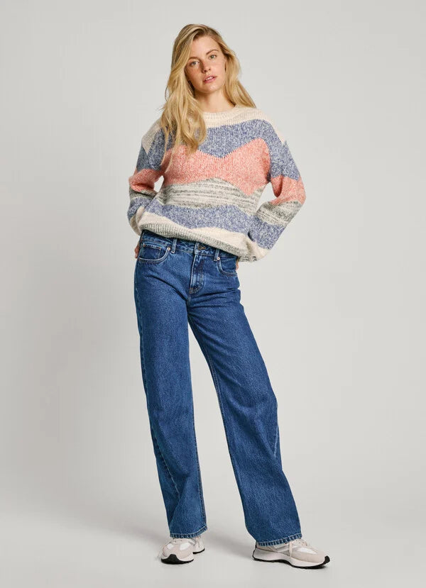 Reste 1 ! Pull en tricot à col rond