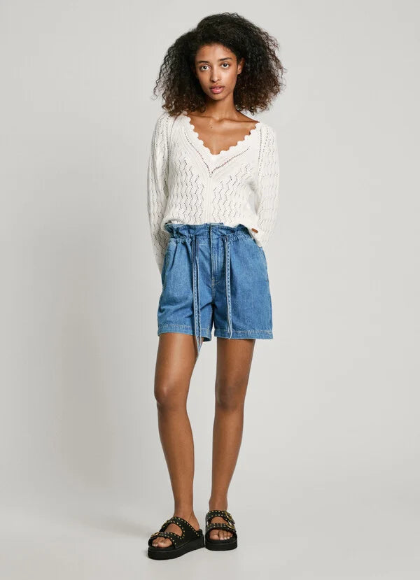 Short en denim Paper bag