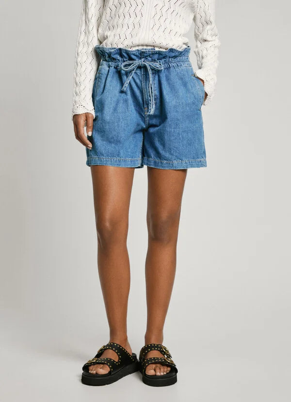 Short en denim Paper bag