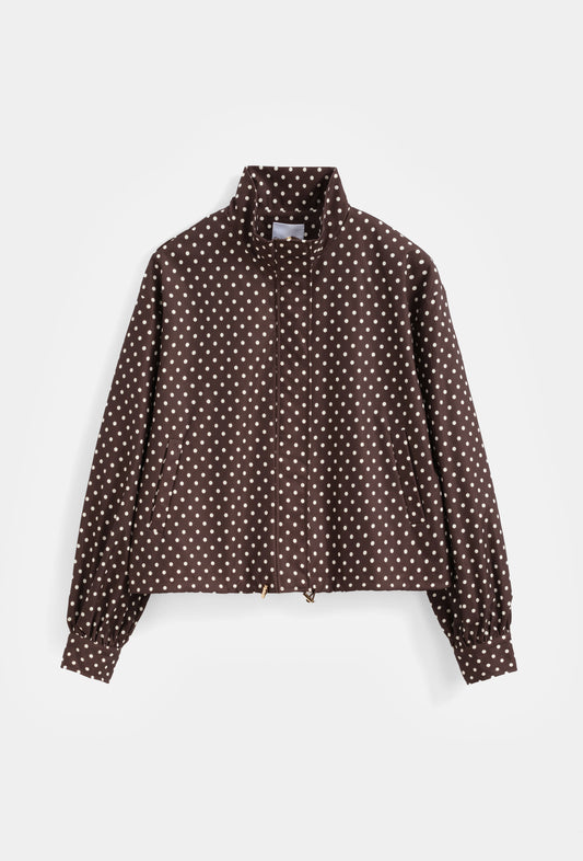 Blouson court à pois