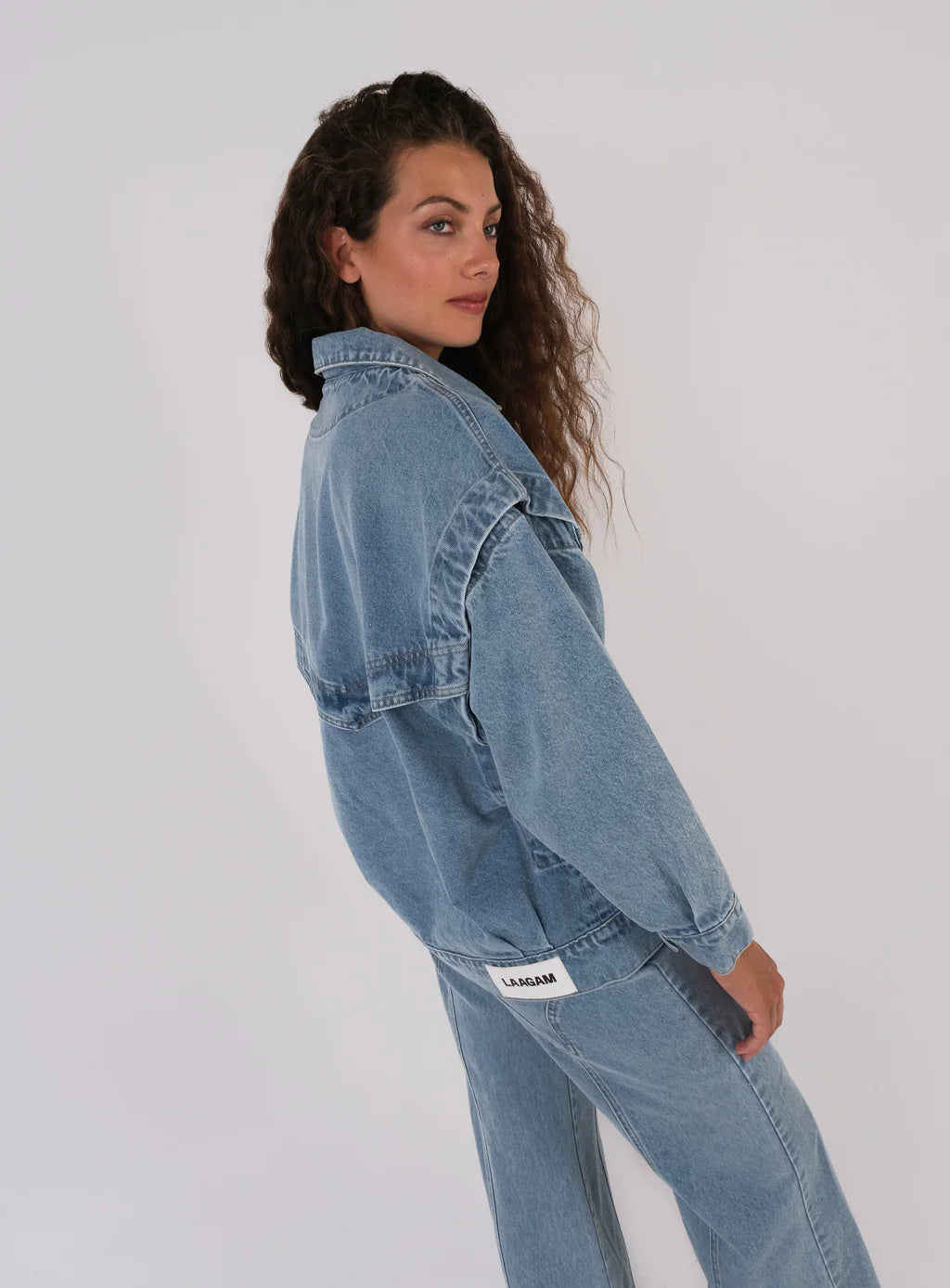 Veste en denim manches amovibles