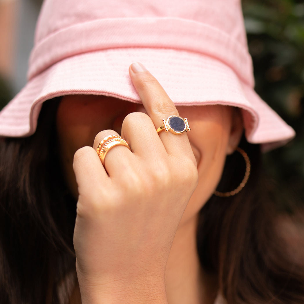Bague Salomé Aventurine Bleue