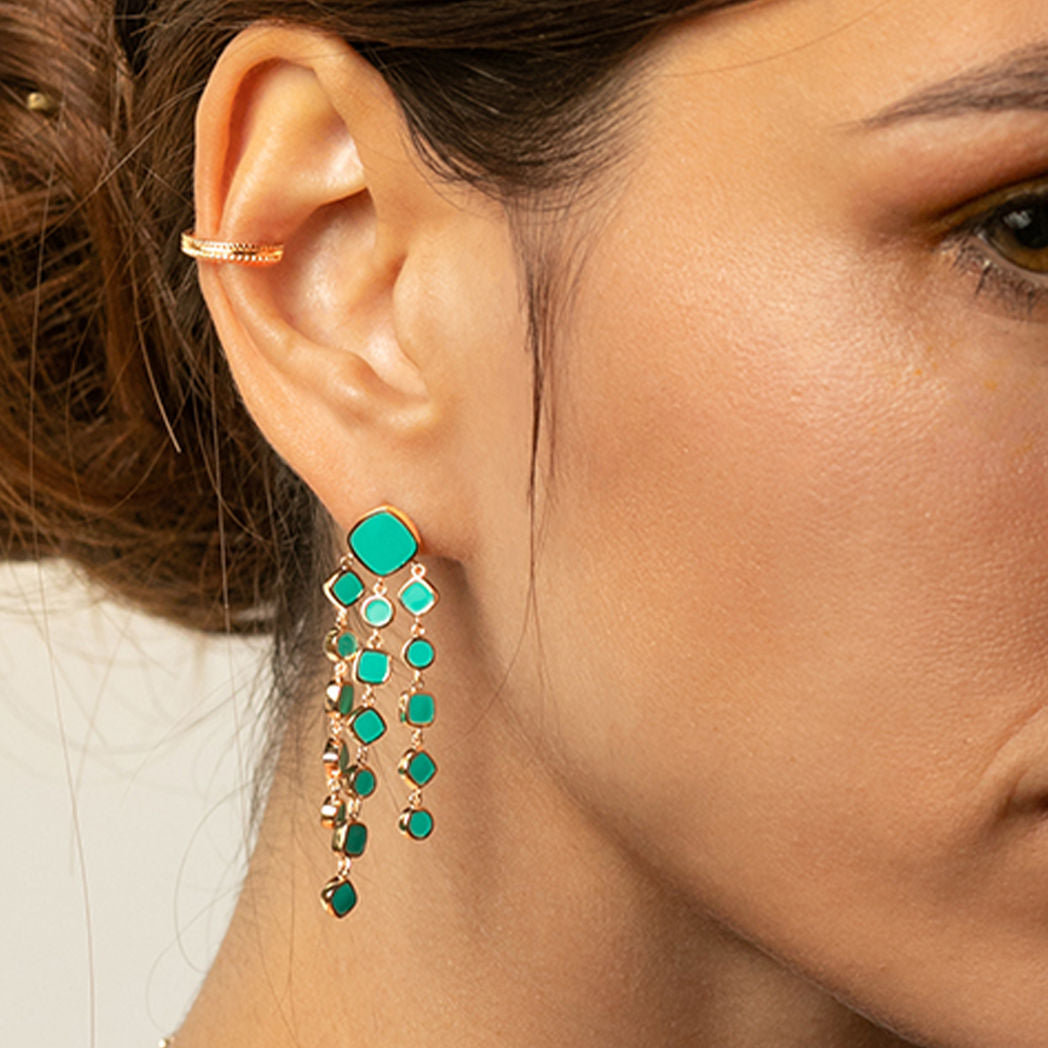 Boucles Alba email Turquoise