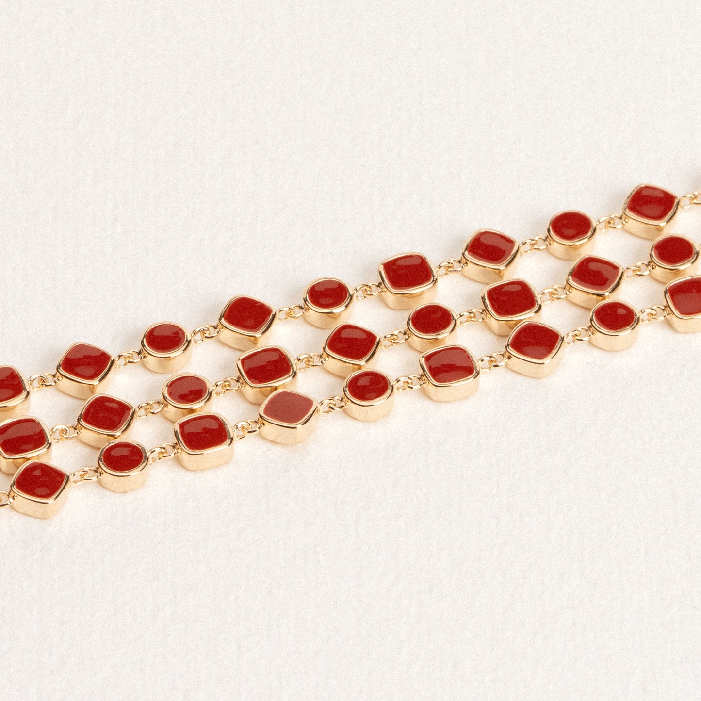 Bracelet Alba Email rouge